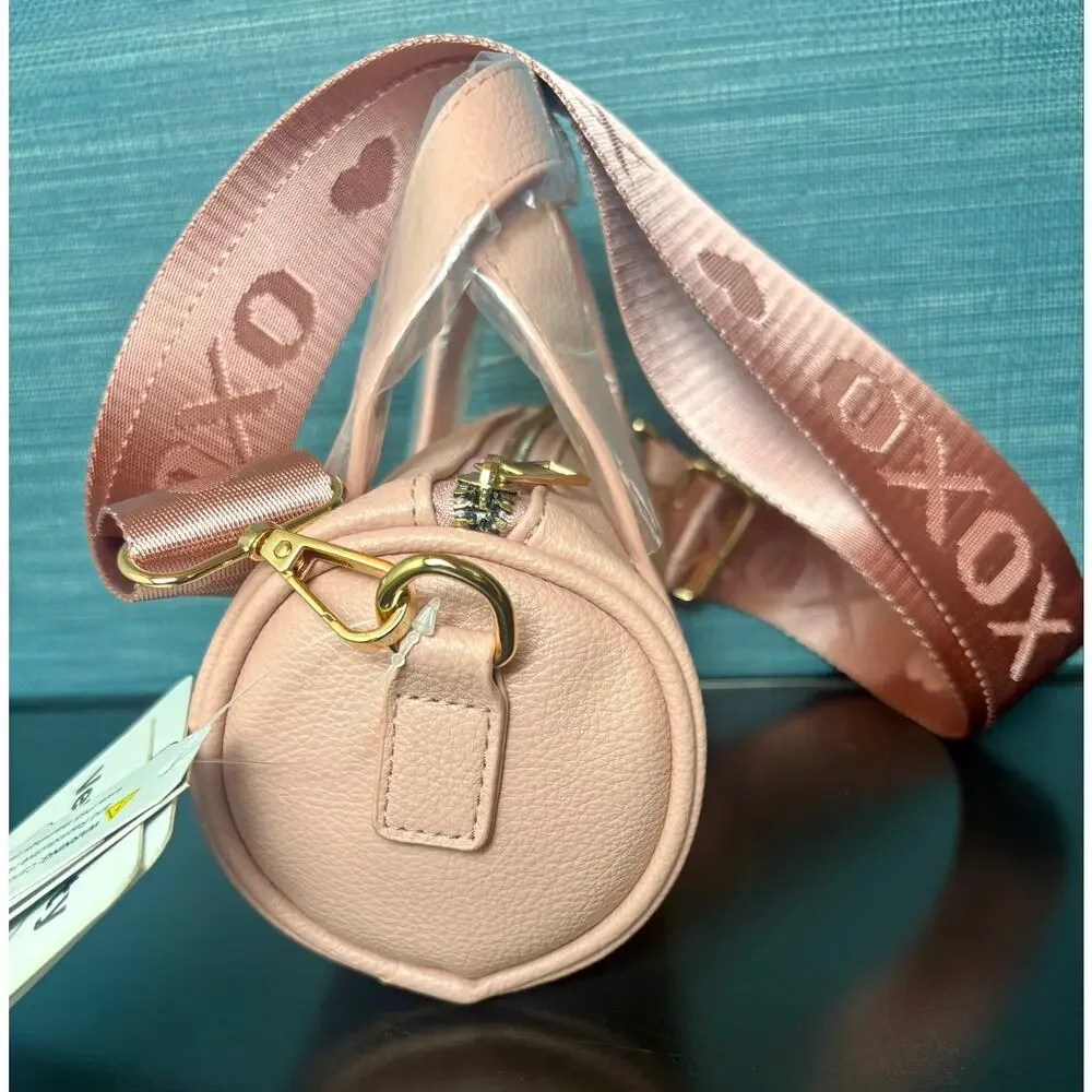 NWT - XOXO Mini Pink Barrel Bag - Vegan Leather